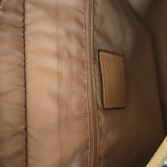 Coach Peyton Dream C Tote Blue White Signature Canvas Leather Trim Shoulder Bag - Picture 15 of 17